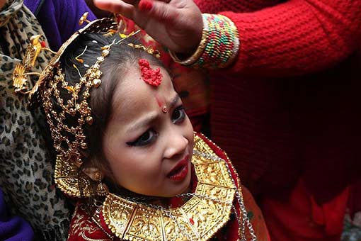 N&eacute;pal : c&eacute;r&eacute;monie Bel Bibaha &agrave; Katmandou