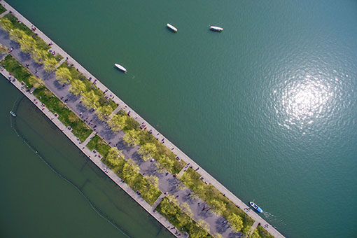 Chine: paysage du lac de l'Ouest à Hangzhou