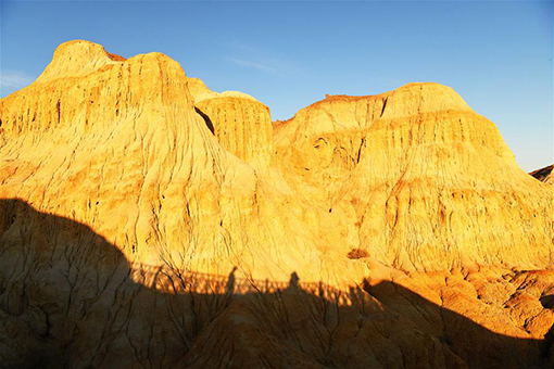 Chine: paysage du relief Yardang au Xinjiang