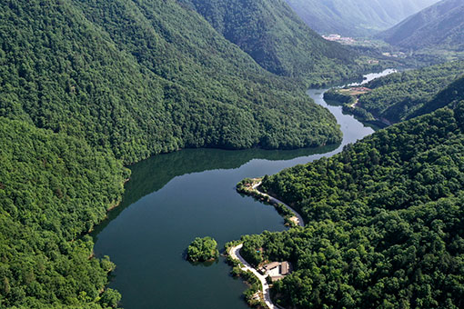 Chine: paysage d'un site pittoresque au Shaanxi