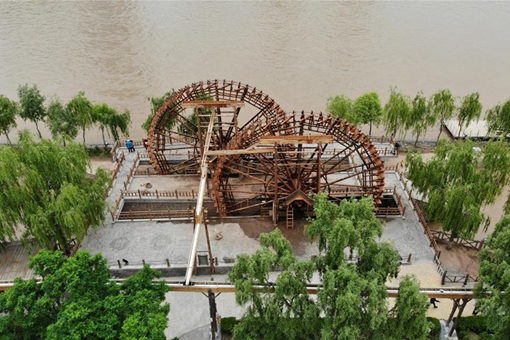 Roues hydrauliques dans le nord-ouest de la Chine