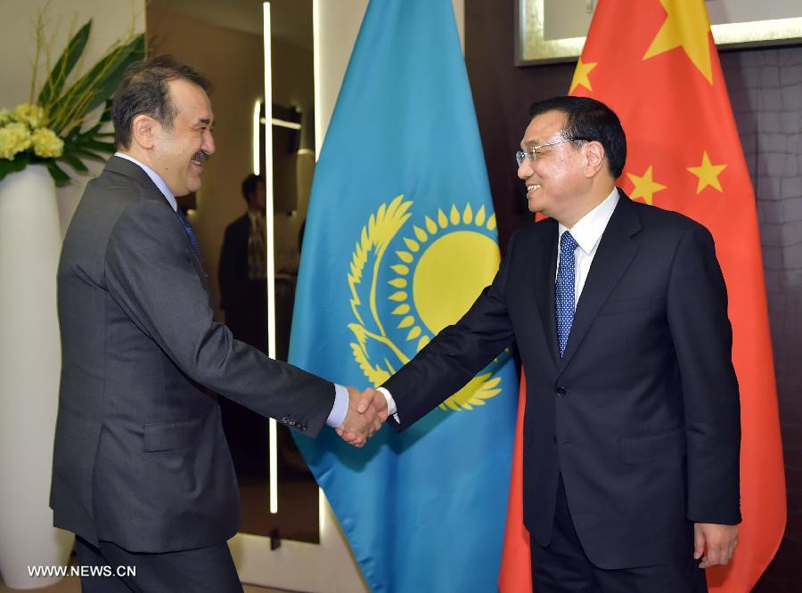 （XHDW）（1）李克强会见哈萨克斯坦总理马西莫夫