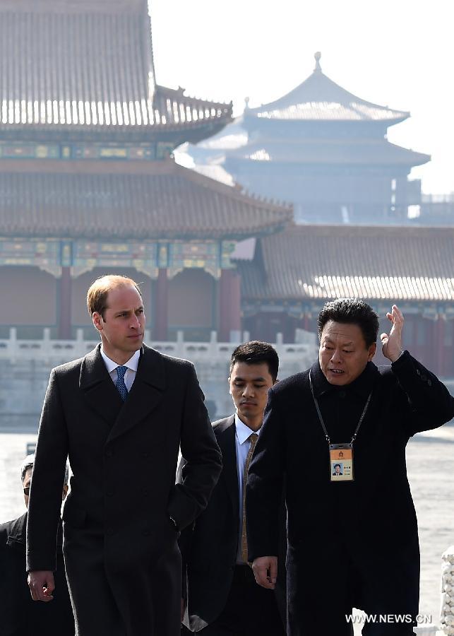 Le prince William visite la Cité interdite