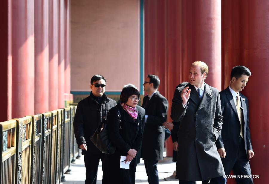 Le prince William visite la Cité interdite