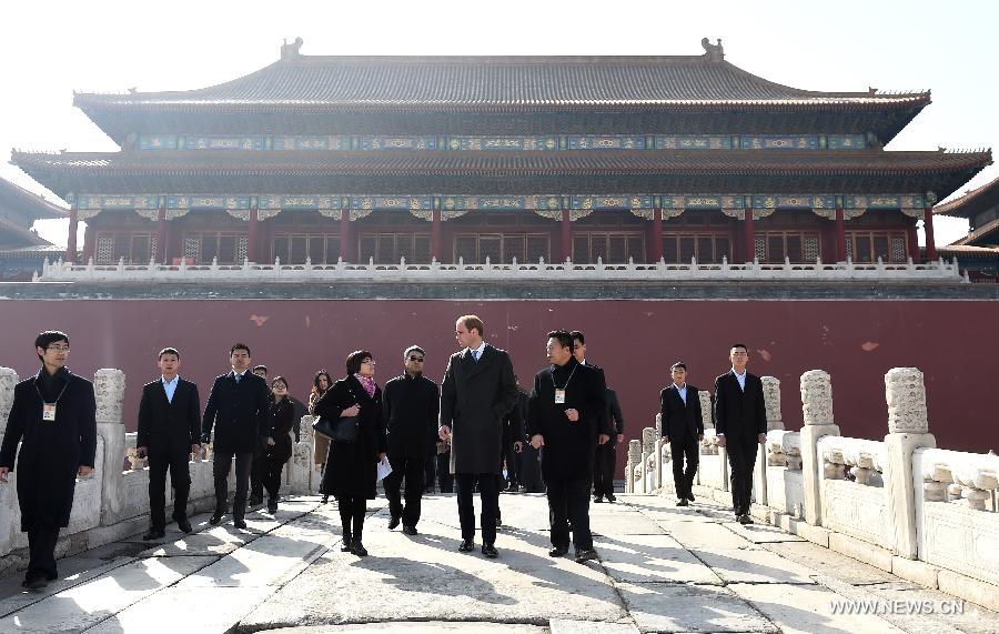 Le prince William visite la Cité interdite