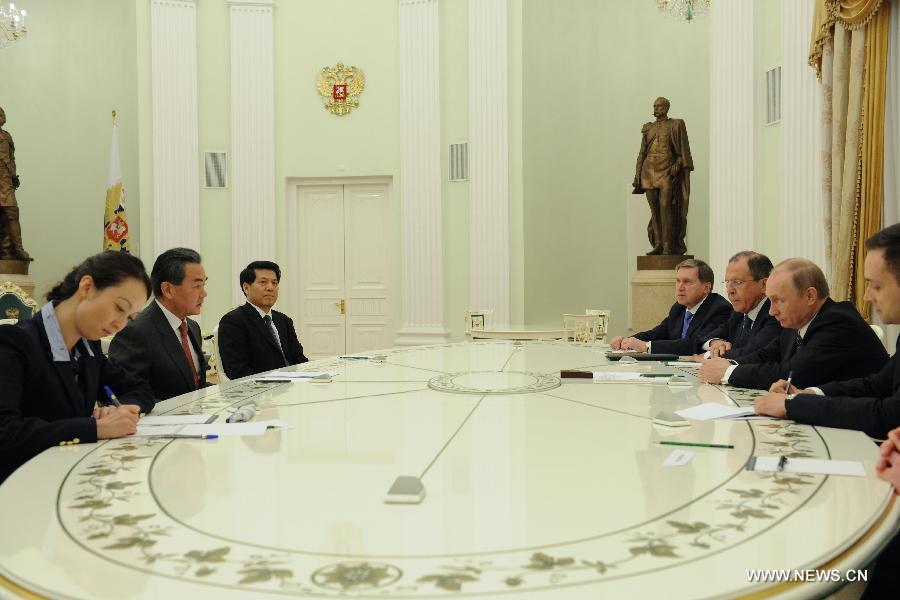（XHDW）俄罗斯总统普京会见王毅 