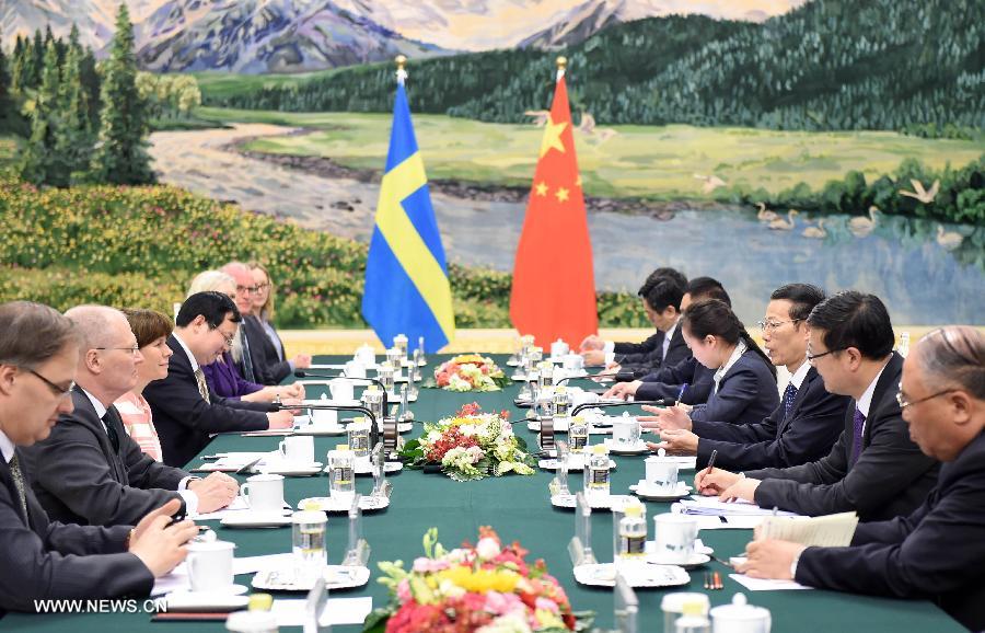 CHINA-BEIJING-ZHANG GAOLI-SWEDEN-MEETING(CN)