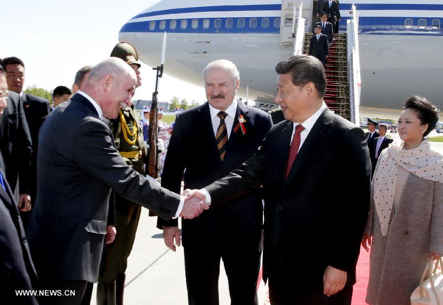 BELARUS-MINSK-XI JINPING-ALEXANDER LUKASHENKO-ARRIVAL (CN)