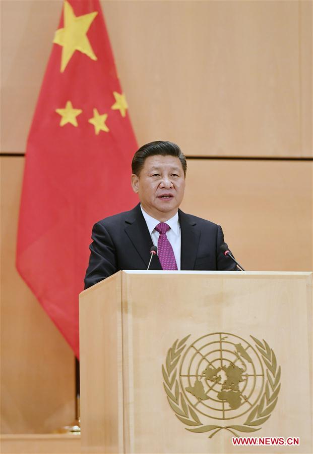 Xi Jinping prononce un discours à l'Office des Nations unies à Genève