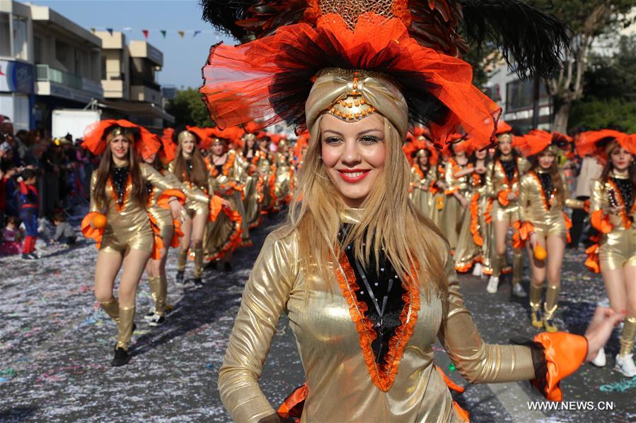 （国际）（1）塞浦路斯利马索尔举行狂欢节游行