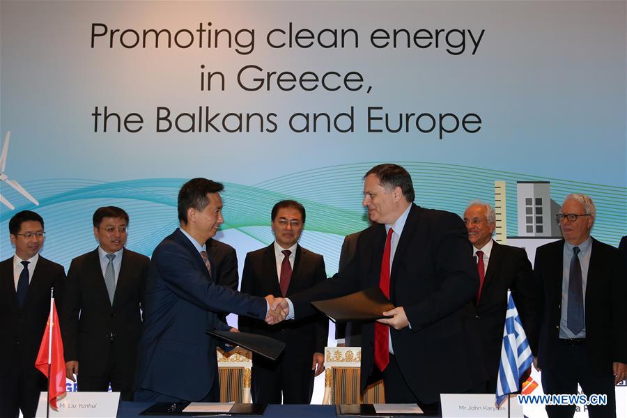 Signature d'un accord de coopération énergétique stratégique sino-grec à Athènes