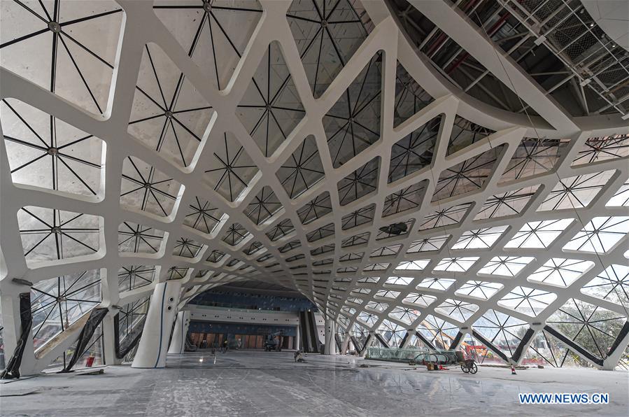 Chine :  construction du Centre international de convention et d'exposition de Hainan 