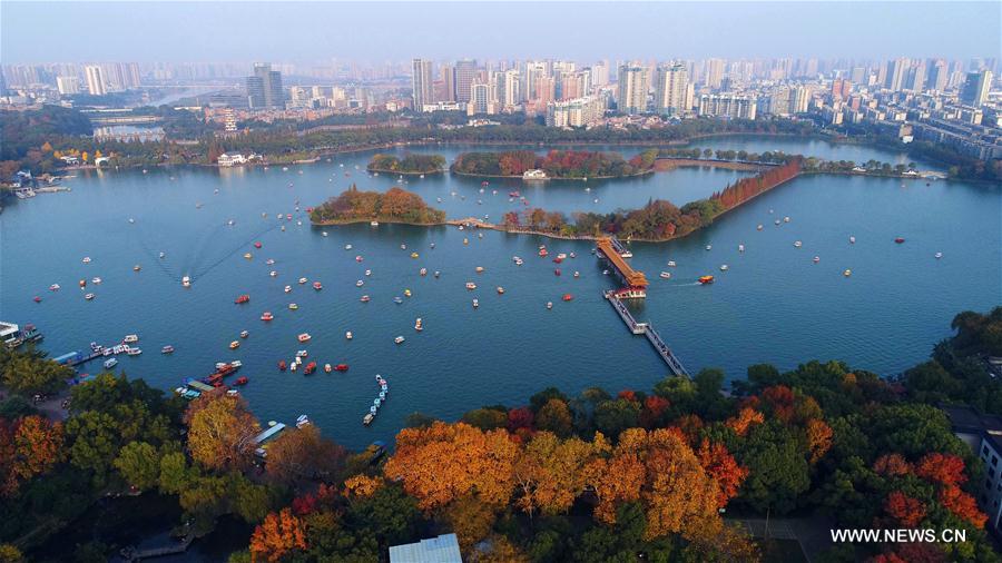 Chine : paysage du Lac Nianjia &agrave; Changsha