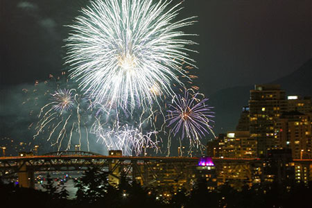 Célébration des lumières à Vancouver au Canada