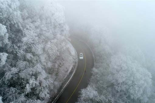 Paysage de neige dans le sud-ouest de la Chine