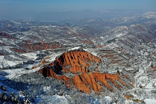 Chine : paysage de la Gorge Hongshi au Henan