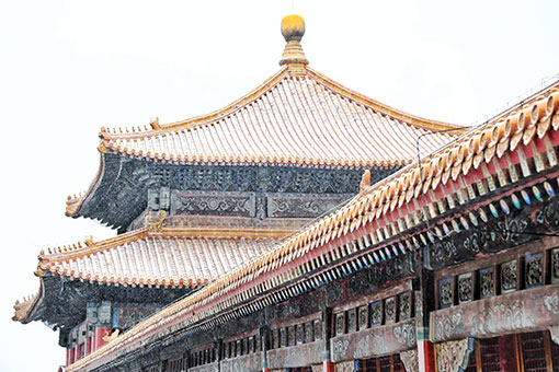 Paysage de neige au Musée du Palais à Beijing