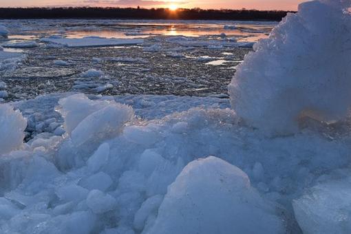 Fonte des glaces dans le nord-est de la Chine