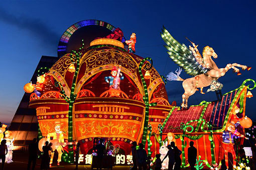 Chine: exposition de lanternes à Changchun