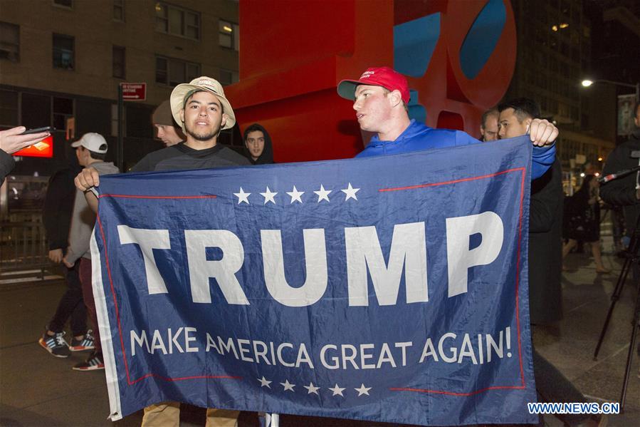 Etats-Unis/élection présidentielle : célébration de partisans de Donald Trump 