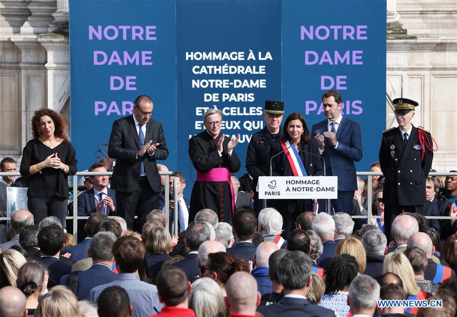 Cérémonie de commémoration dédiée à Notre-Dame de Paris