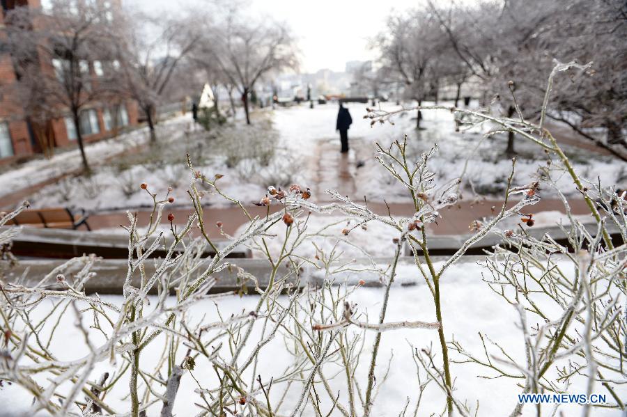 US-WASHINGTON-WEATHER-ICE