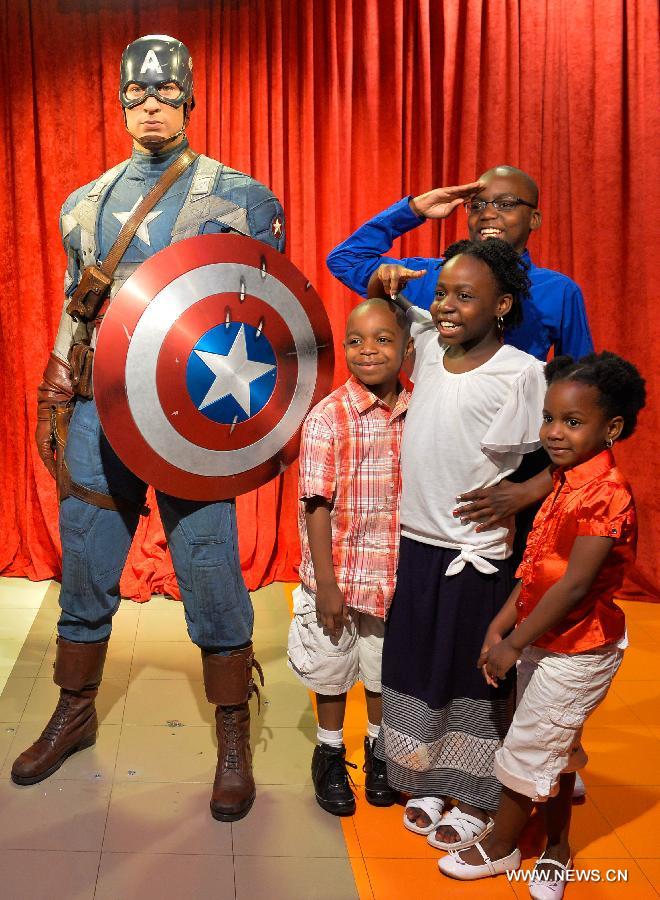 US-WASHINGTON-CAPTAIN AMERICA-WAX FIGURE-MADAME TUSSAUDS