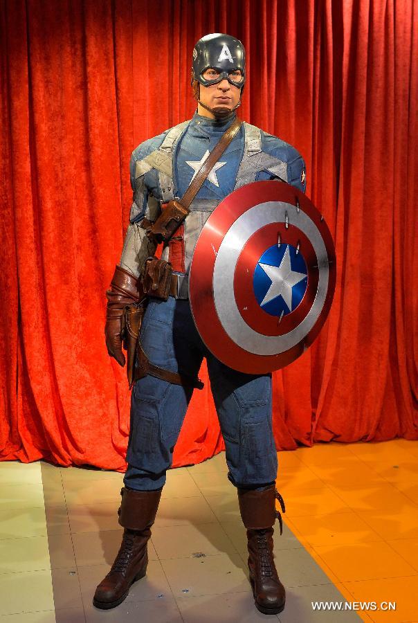 US-WASHINGTON-CAPTAIN AMERICA-WAX FIGURE-MADAME TUSSAUDS