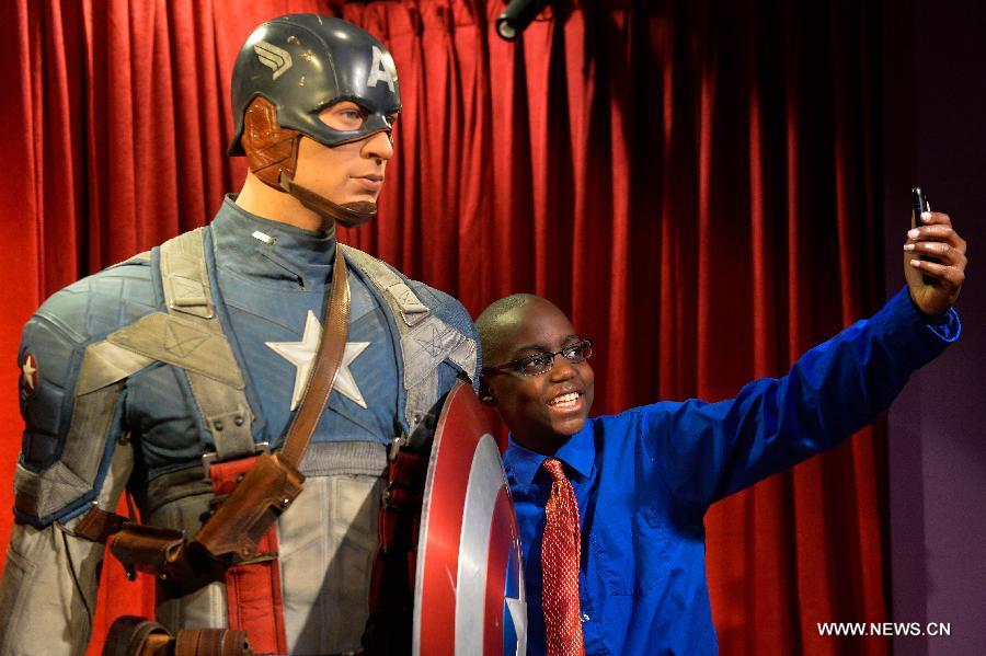 US-WASHINGTON-CAPTAIN AMERICA-WAX FIGURE-MADAME TUSSAUDS