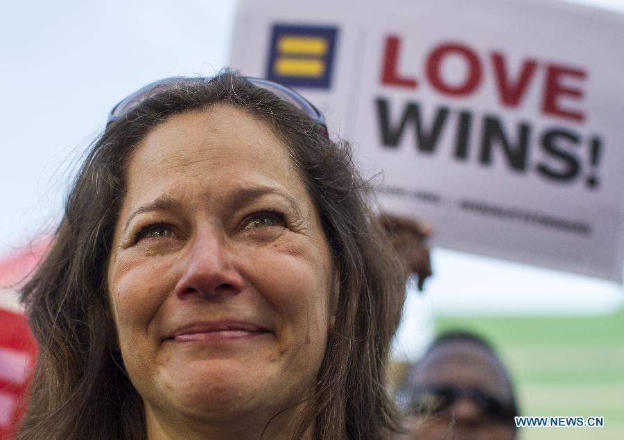 （XHDW）（2）洛杉矶同性婚姻支持者庆祝同性婚姻合法化