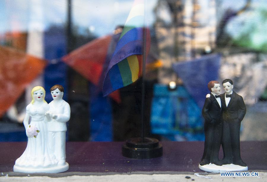 （XHDW）（4）洛杉矶同性婚姻支持者庆祝同性婚姻合法化