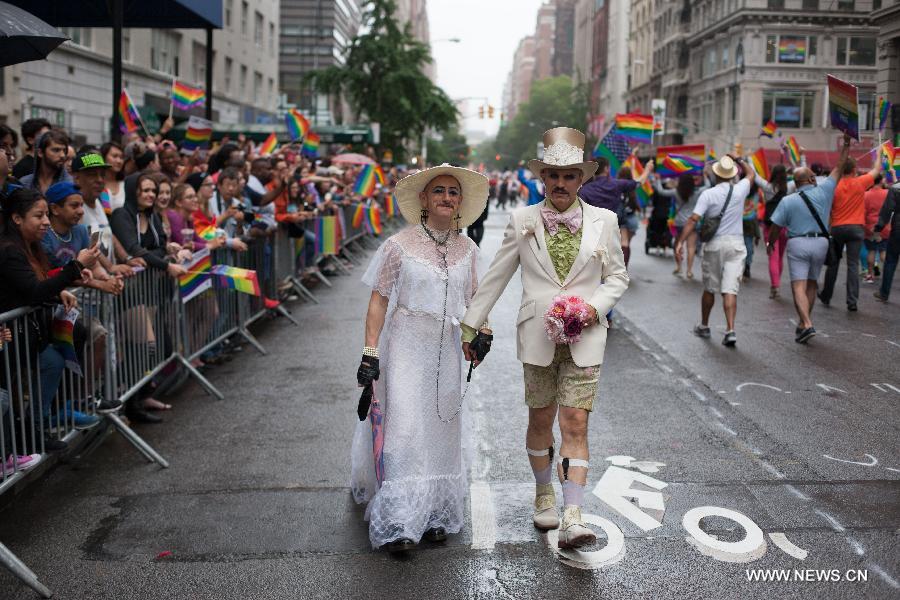 U.S.-NEW YORK-LGBT PRIDE PARADE