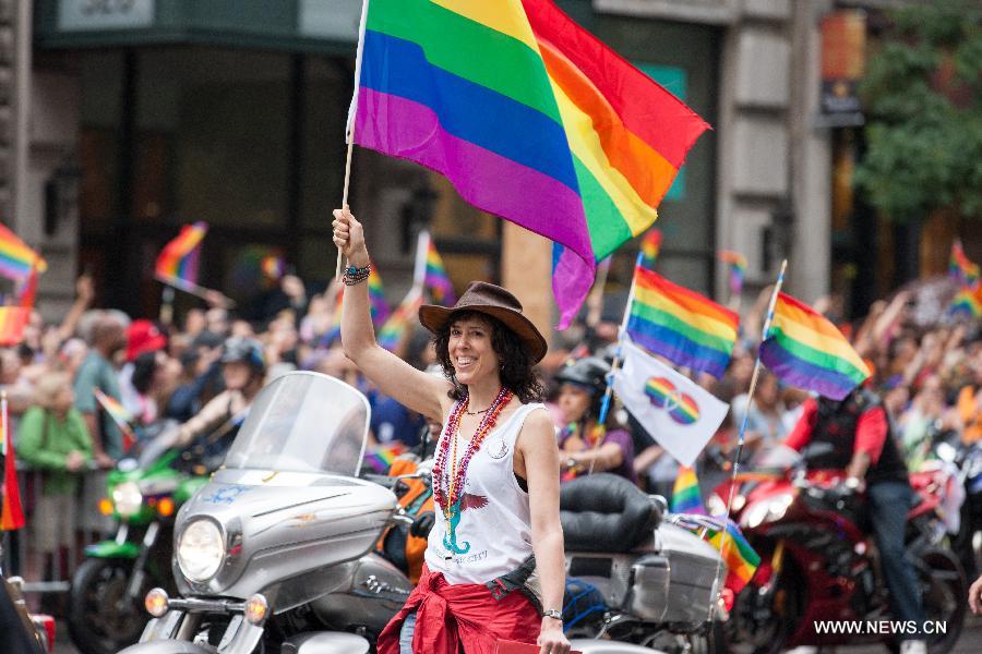 U.S.-NEW YORK-LGBT PRIDE PARADE