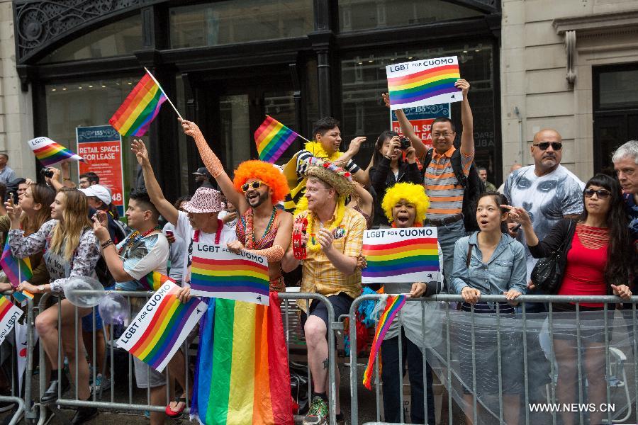 U.S.-NEW YORK-LGBT PRIDE PARADE