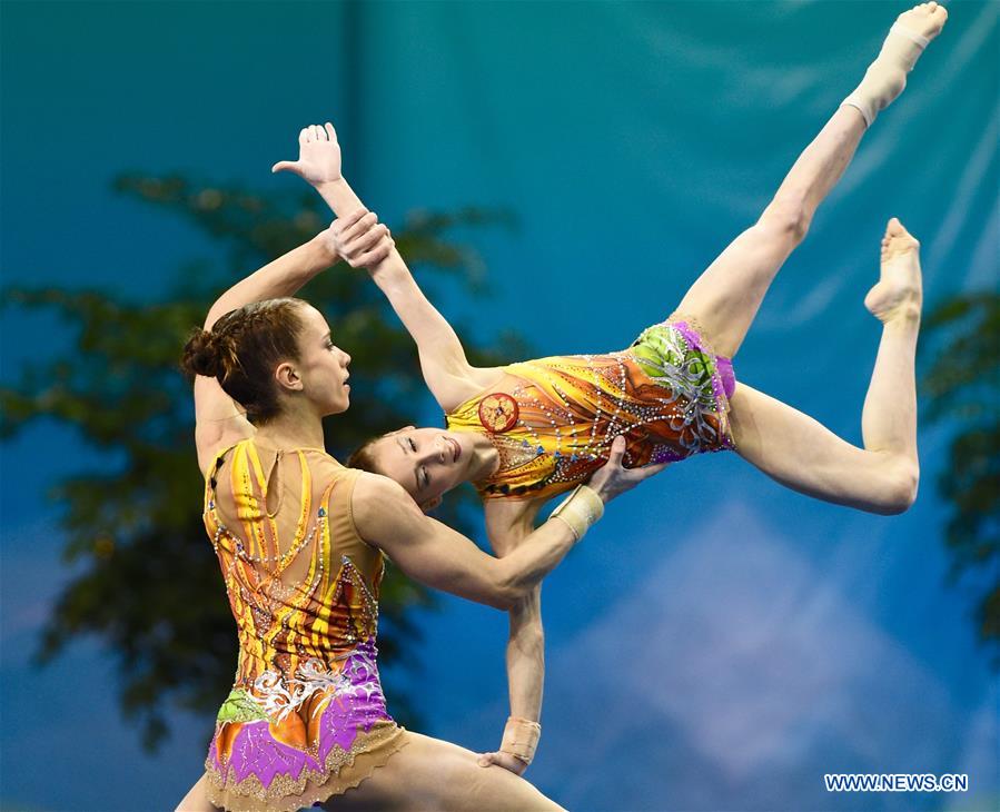 （体育）（2）体操——第25届世界技巧锦标赛：俄罗斯选手获得女双冠军