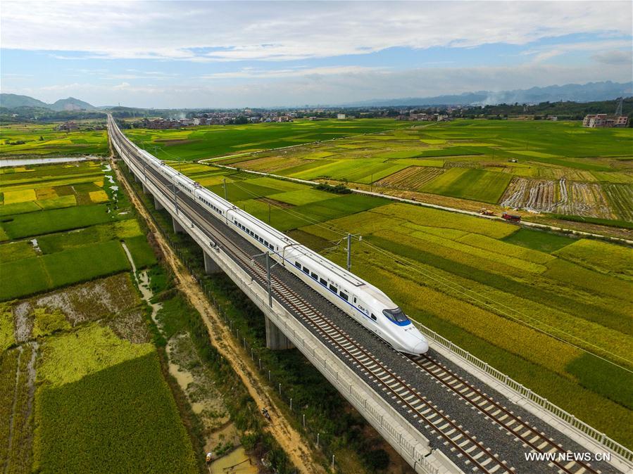 Train à grande vitesse dans le sud de la Chine