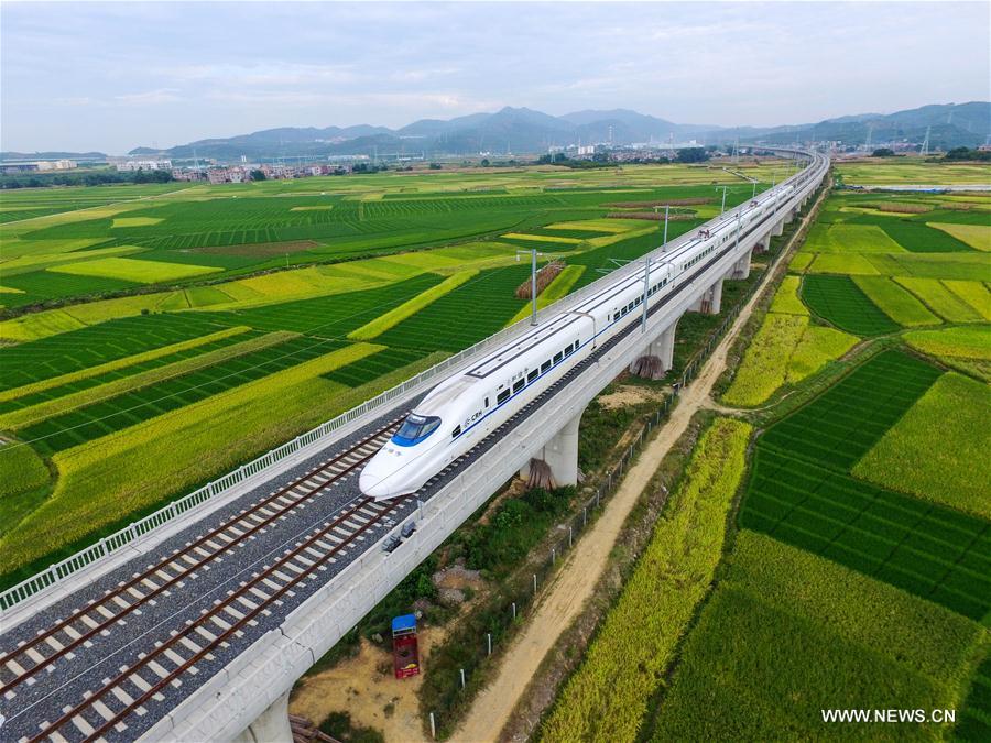 Train à grande vitesse dans le sud de la Chine