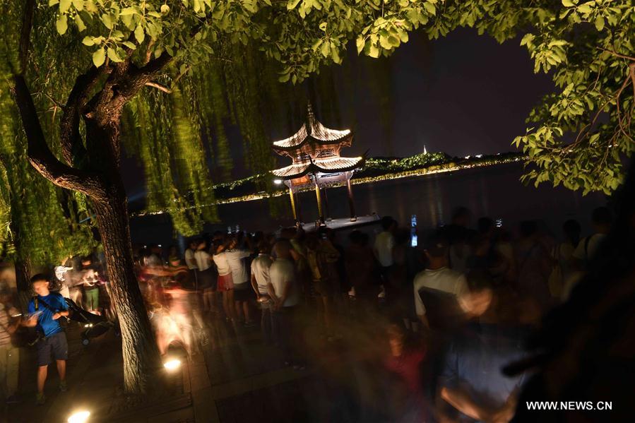 Chine/G20 : vue nocturne de Hangzhou