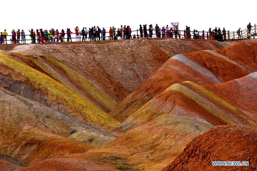 Relief Danxia dans le nord-ouest de la Chine