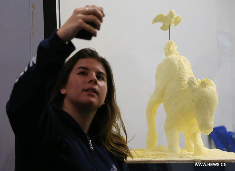 Canada : sculptures de beurre à la 94e Foire royale d'hiver de l'agriculture à Toronto