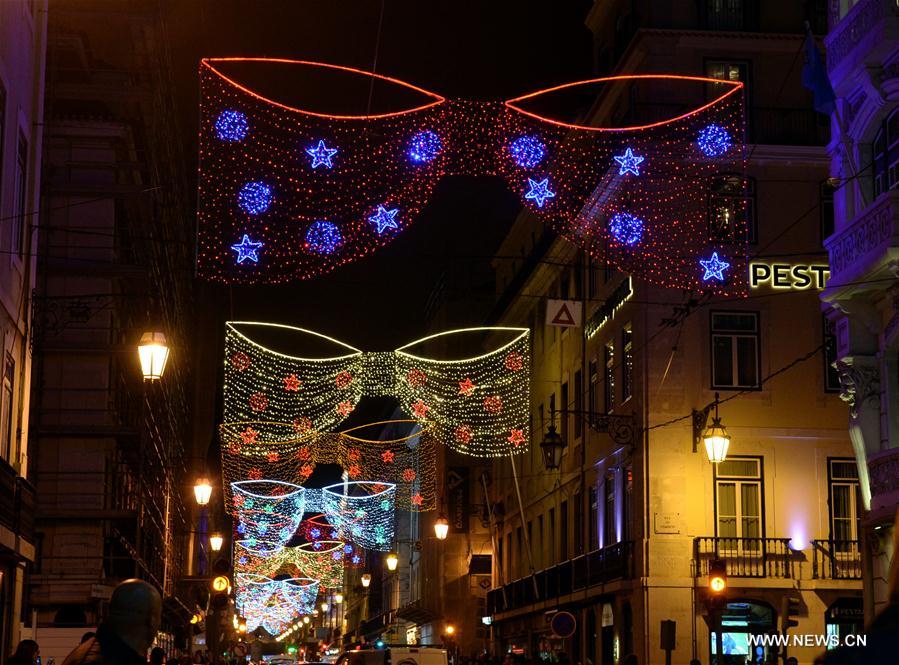 Portugal : illuminations à l'approche de Noël à Lisbonne