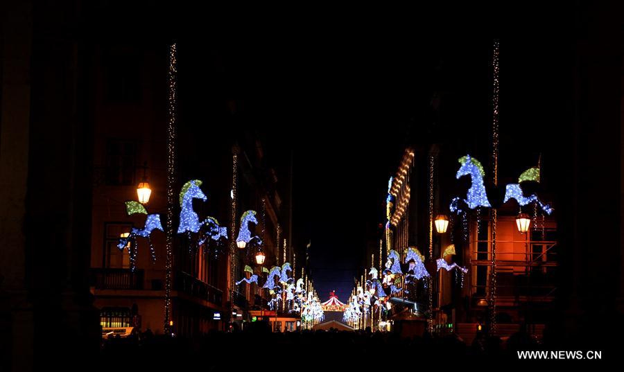 Portugal : illuminations à l'approche de Noël à Lisbonne