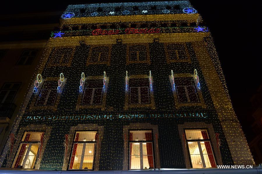 Portugal : illuminations à l'approche de Noël à Lisbonne