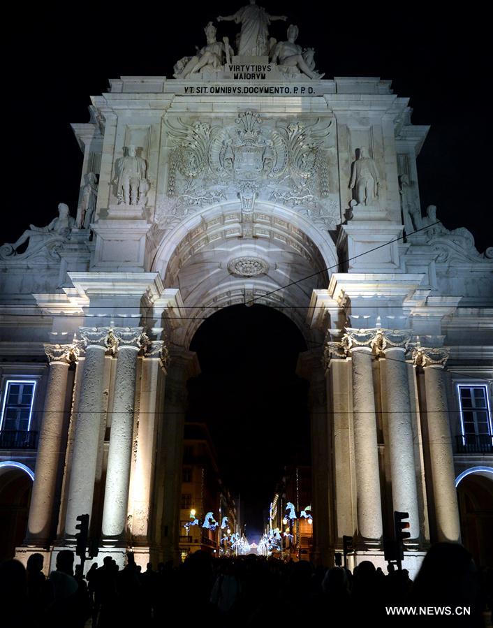 Portugal : illuminations à l'approche de Noël à Lisbonne