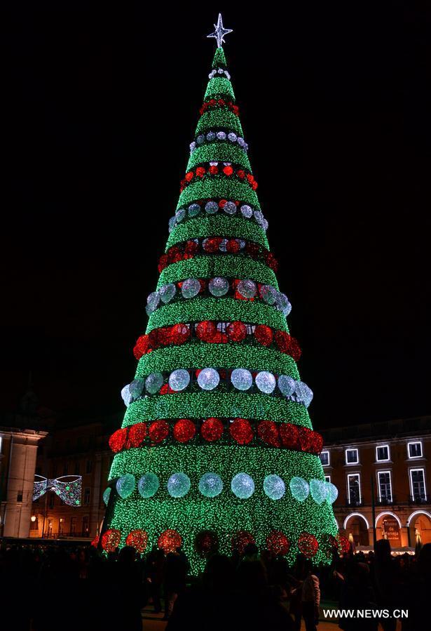 Portugal : illuminations à l'approche de Noël à Lisbonne