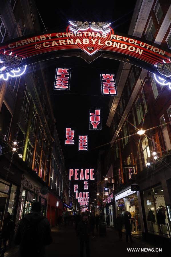 Royaume-Uni : illuminations de Noël à Londres
