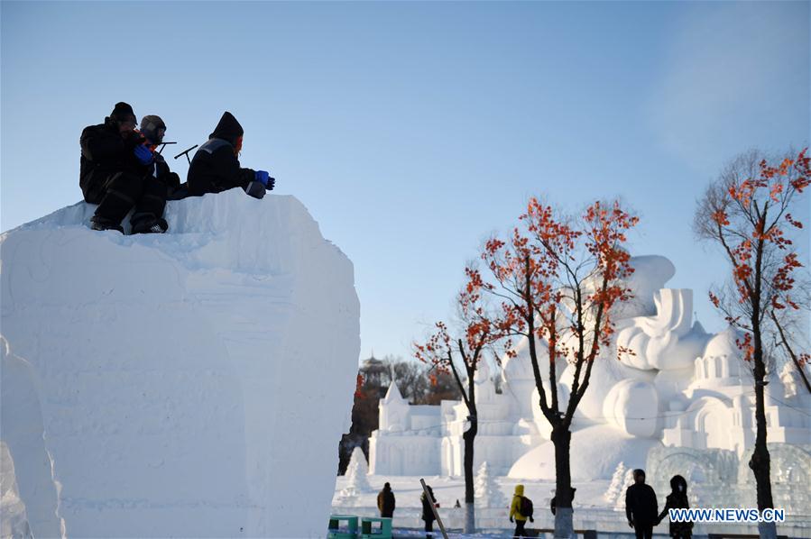Chine : 22e Concours international de sculpture sur neige de Harbin
