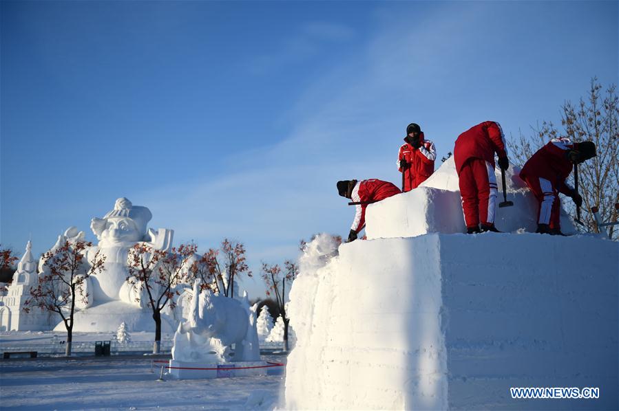 Chine : 22e Concours international de sculpture sur neige de Harbin