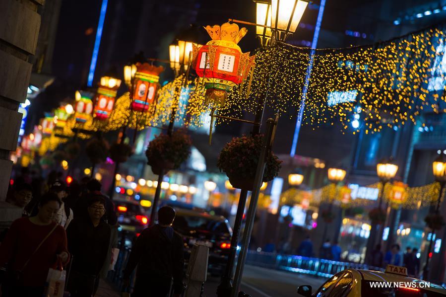 Illuminations de la fête du Printemps à Macao