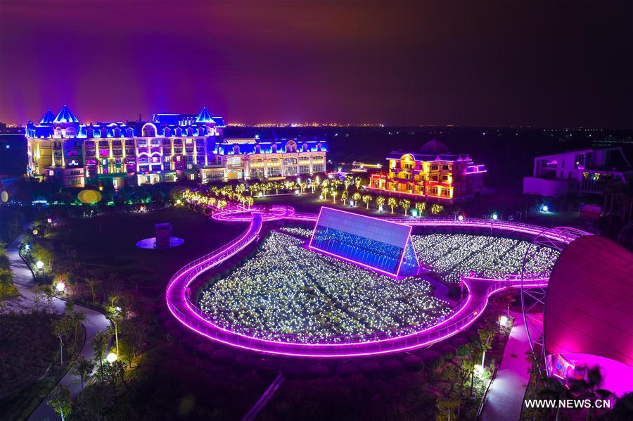 Illuminations dans un parc à Guangzhou